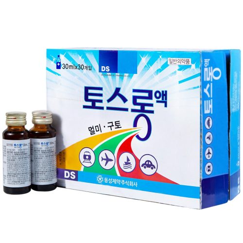 Nước uống chống say xe Toslong Hàn Quốc: Phòng ngừa, giảm chóng mặt, buồn nôn, nôn, đau đầu do say tàu xe - Chai 30ml