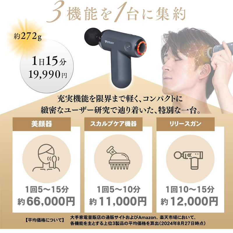 Súng massage chăm sóc toàn diện cơ thể: đầu, mặt, toàn thân STEADY ST-150 Nhật Bản - Ảnh 7