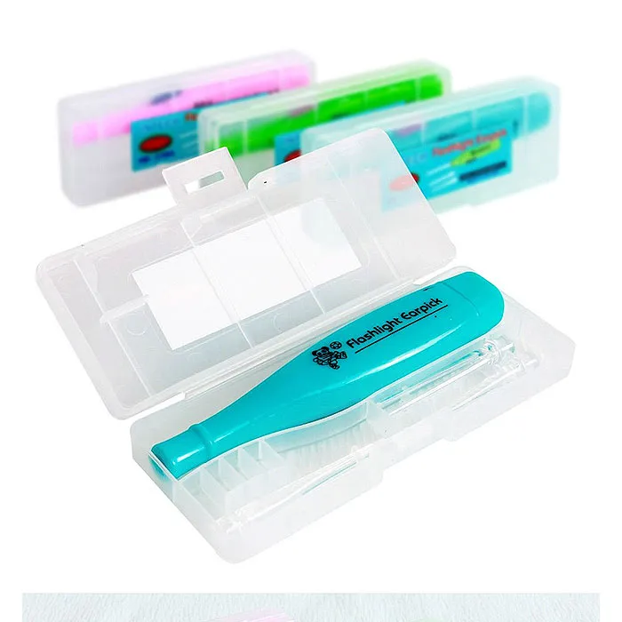 Dụng cụ lấy ráy tai có đèn LED, có hộp đựng