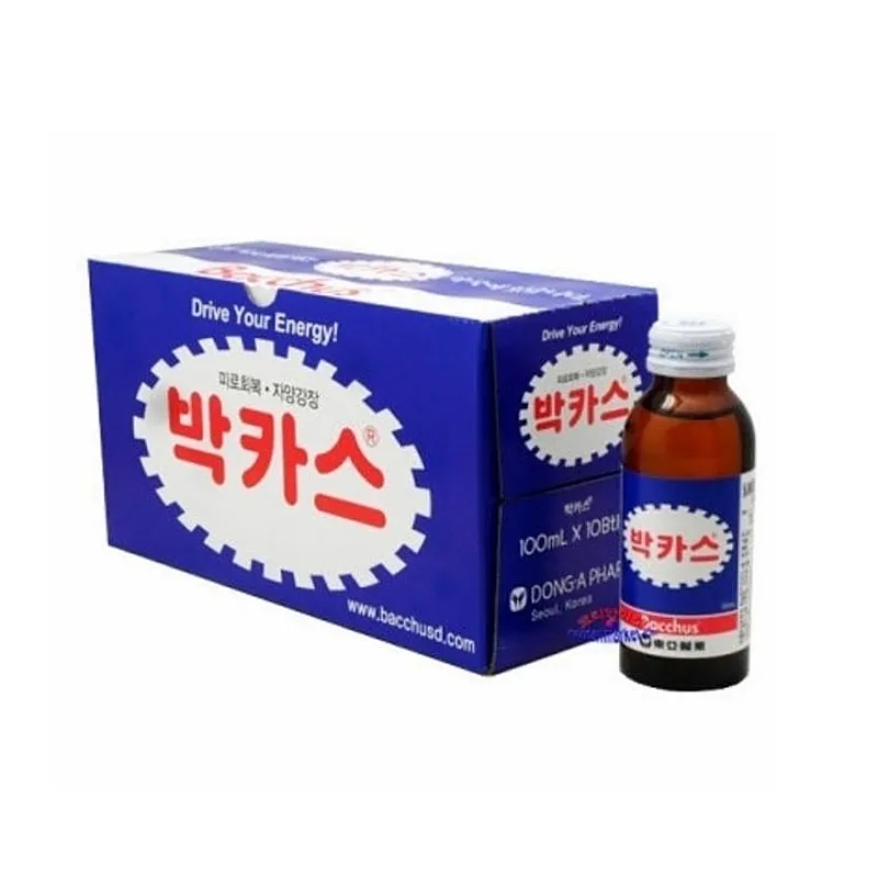 [DongA Pharma] Nước tăng lực Bacchus-D (bác-cát-sừ) - Hộp 10 chai