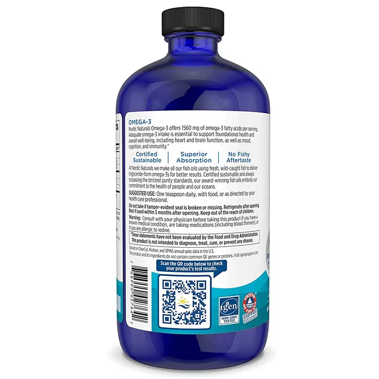 Dầu cá Nordic Naturals Omega-3 vị Lemon - Lemon 16 oz (473ml)-1560 mg Omega-3 - Ảnh 2