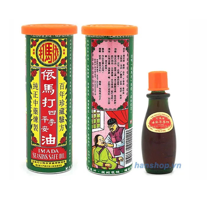 Dầu 4 mùa (dầu tứ quý) Imada - Chai 12ml - Hồng Kông - Ảnh 2