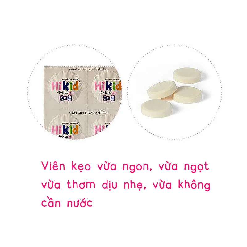 Sữa viên nhai Hikid Milk Chewable - Hộp 60 viên - Ảnh 6