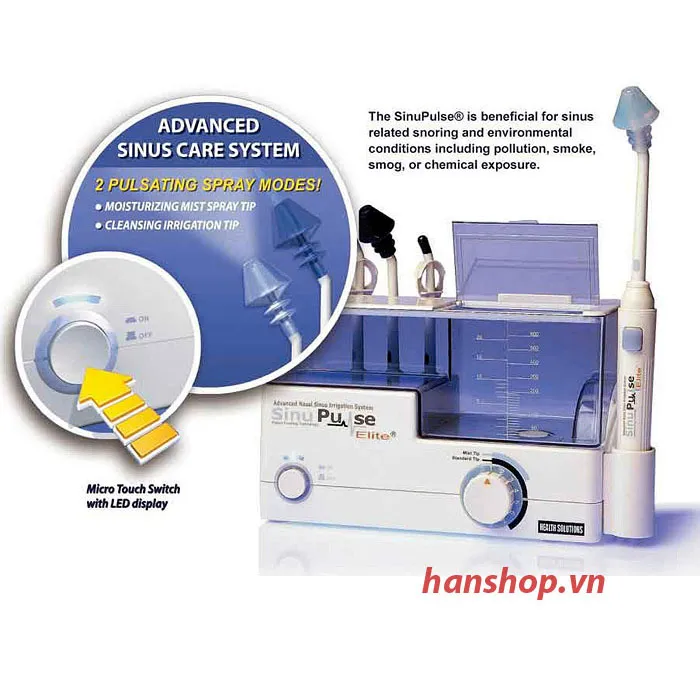 Máy rửa mũi xoang SinuPulse Elite: rửa sạch mũi, xoang, họng, mát-xa mũi họng tại nhà - Ảnh 5