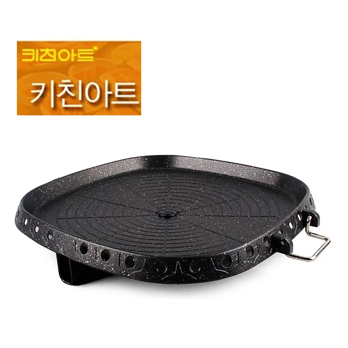 Chảo nướng thịt Hàn Quốc Keumsang - Mẫu 1 - 32*32cm- Dùng bếp ga / hồng ngoại