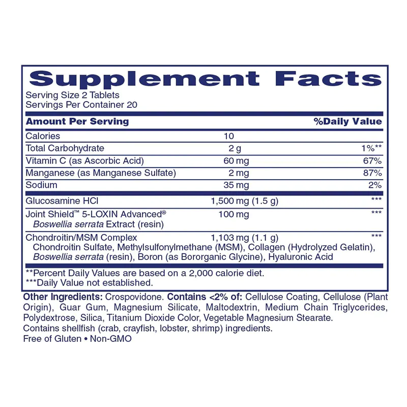 Viên uống hỗ trợ xương khớp Glucosamin + Chondroitin + Joint Shield, Lọ 200 viên - Ảnh 3