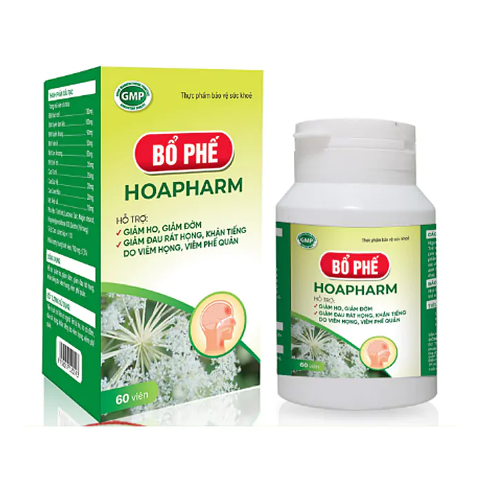 Viên bổ phế HoaPharm - Giảm ho, giảm đờm, đau họng, khản tiếng