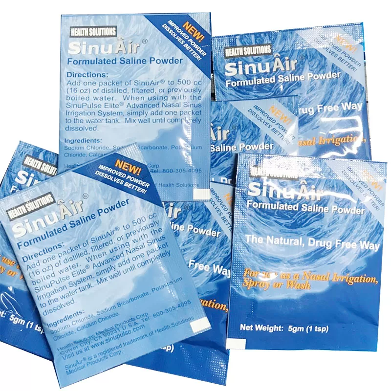 Hộp Set 30 gói muối pha rửa mũi xoang SinuAir 5g * 500ml nước - Ảnh 2