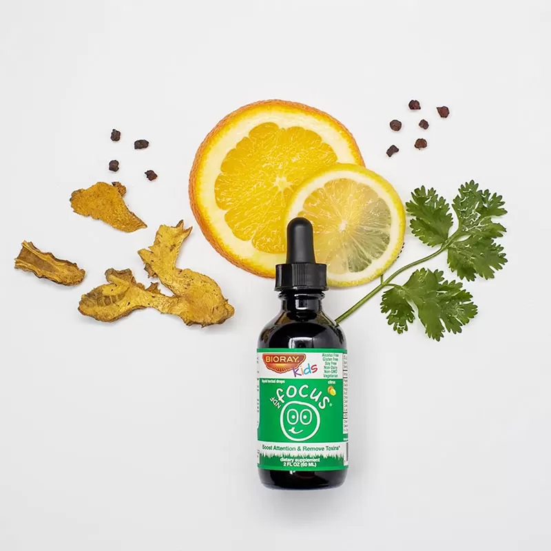 BIORAY Kids NDF Focus, Citrus - 4oz (120ml) - Tăng cường khả năng tập trung và trí não - Ảnh 3