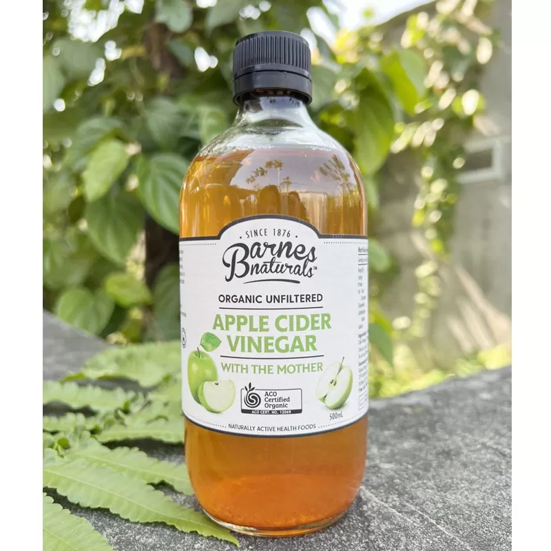 Dấm táo ép lạnh Hữu cơ Barnes Naturals (Úc) - Với dấm cái - Chai 500ml- 1l - Ảnh 2