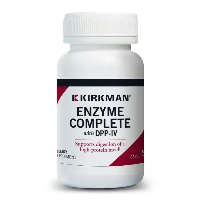 Enzyme Complete/DPP-IV Kirkman - Lọ 120 Viên Nang - Hỗ trợ tiêu hóa hiệu quả - Enzyme tiêu hóa phổ rộng