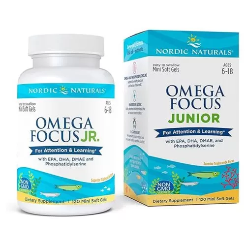 Omega Focus Junior - For Attention & Learning - 120 viên gel - Tăng cường khả năng chú ý và học tập