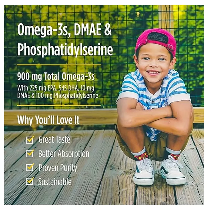 Omega Focus Junior - For Attention & Learning - 120 viên gel - Tăng cường khả năng chú ý và học tập - Ảnh 3