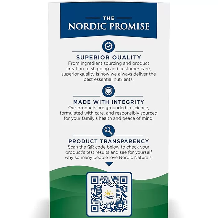 Omega-3 tăng cường độ tập trung của não Nordic Naturals - Hộp 60 viên nang - Ảnh 4