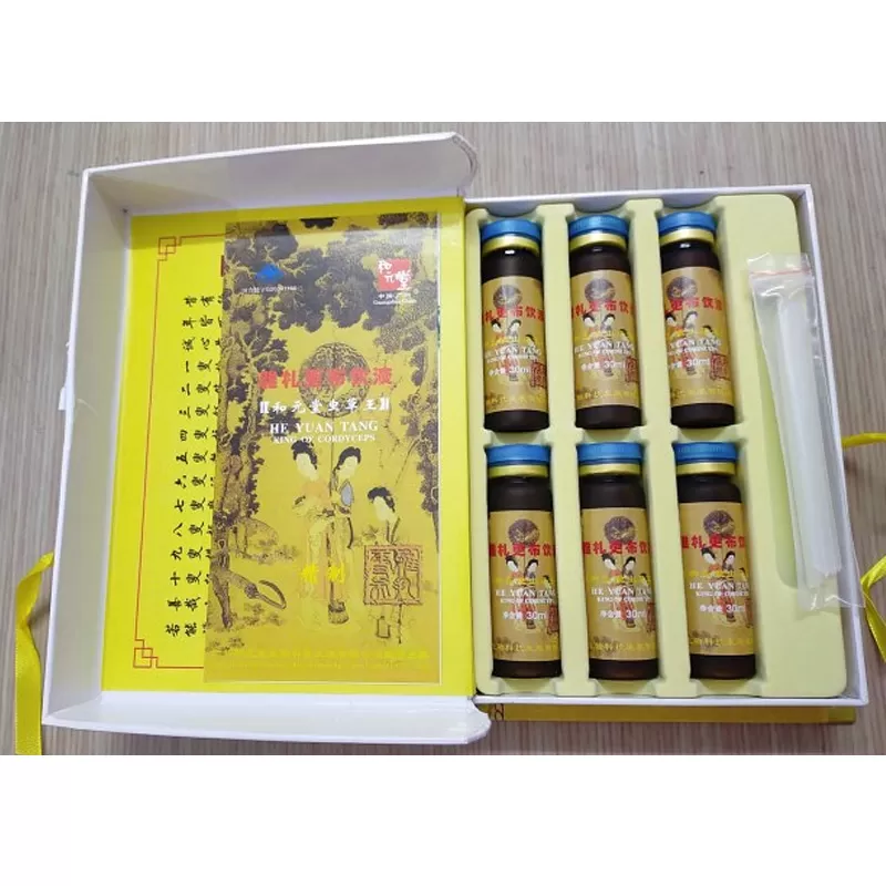Nước tinh chất Đông trùng hạ thảo Heyuantang - Hộp 6 chai - Ảnh 3