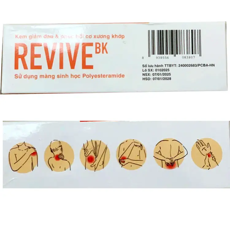 Kem giảm đau và phục hồi cơ xương khớp REVIVE BK - Tuýp 30gr - Ảnh 3